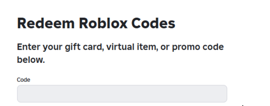 Log in and enter the gift card code